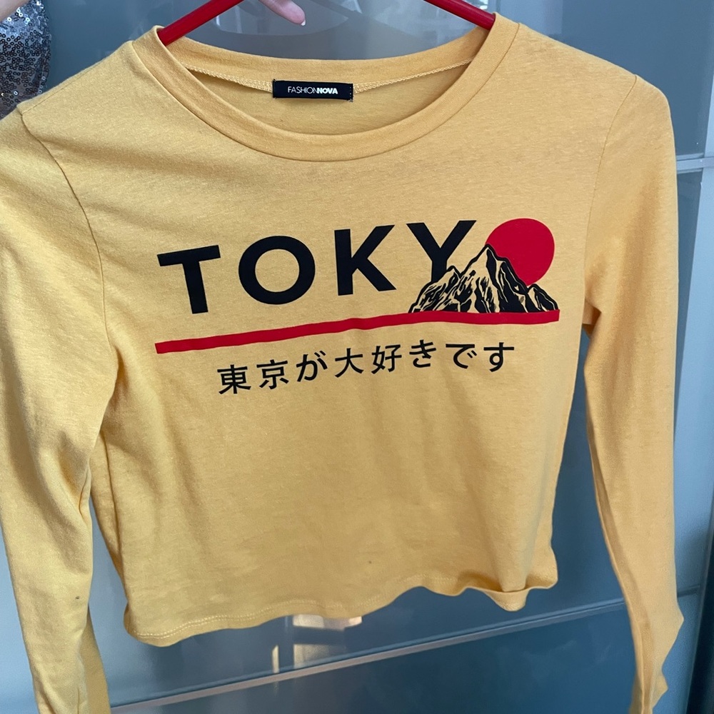 yellow tokyo crop top